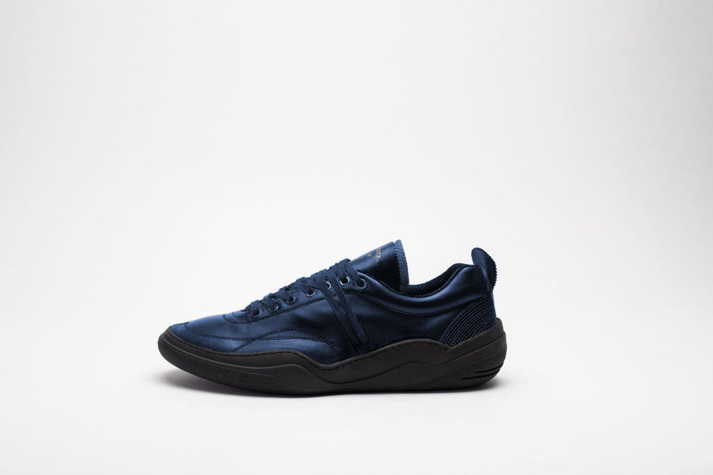 mens navy blue leather sneakers