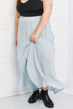 Load image into Gallery viewer, Sweet Lovely by Jen Leaps and Bounds Slit Maxi Skirt in Misty Blue