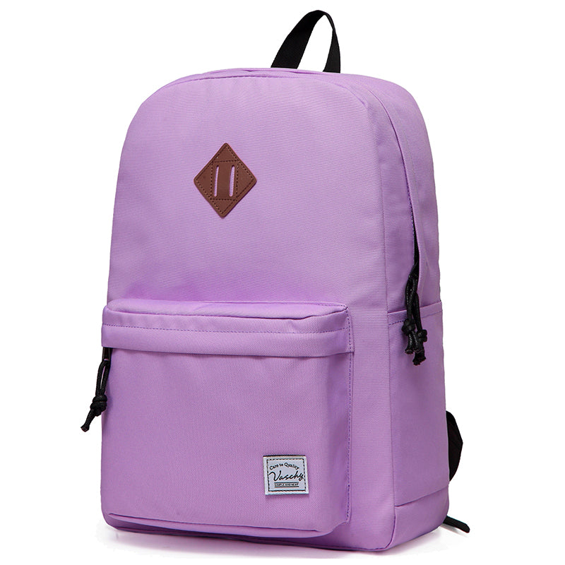 VASCHY Lightweight School Backpack for Unisex Student, Classic Basic W