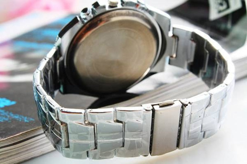 2019 Fashion Silver Stainless Steel Mens Watches Top Brand Luxury Watch Men Sport Clock Man Casual Wristwatch Relogio Masculino