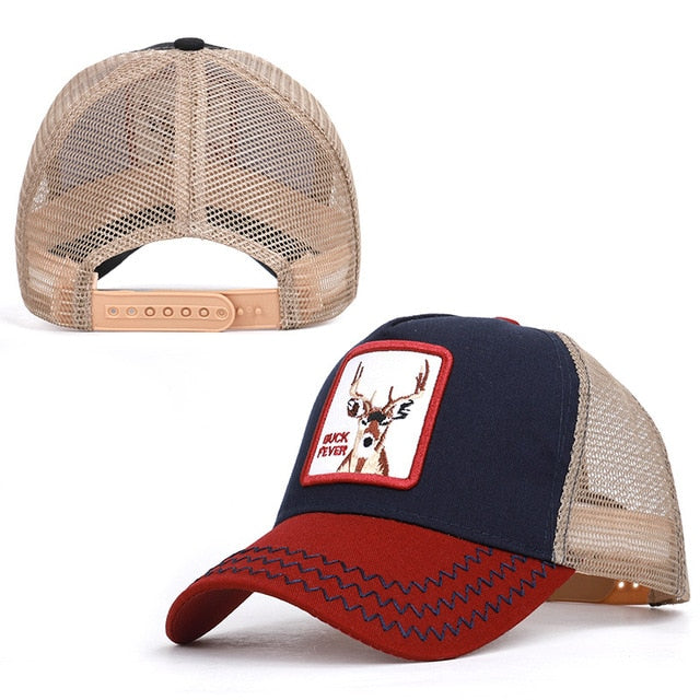 2019 new fashion bee embroidery mesh baseball cap Spring summer Hat Women Men animal adjustable snapback outdoor shade bone
