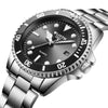 WLITH2019relogio masculino luxury silver men's quartz watch stainless steel sport waterproof leisure business men's watch