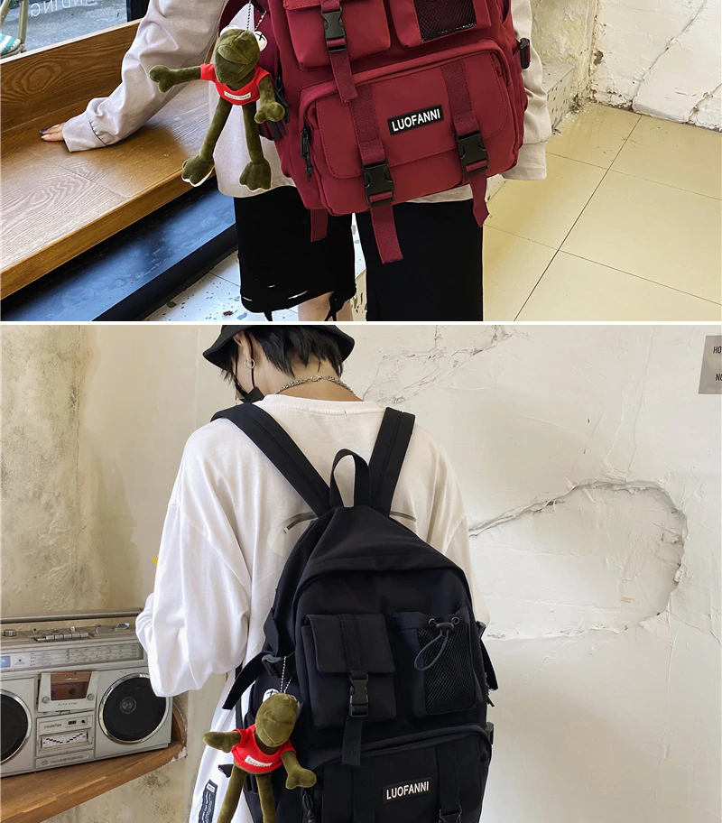 Www.elitedesignerbags.com Collegiate Backpack Waterproof Nylon Black Backpack  Cool Highschool Backpacks For Men and Women