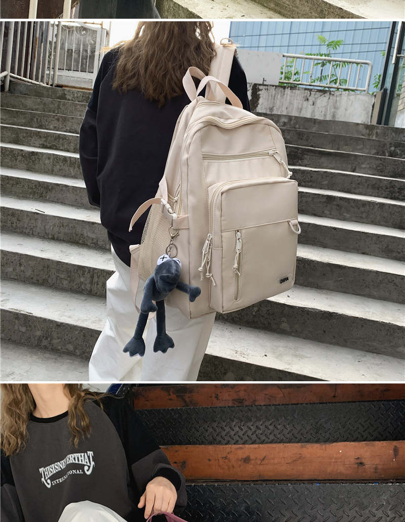Gothslove Double-deck Waterproof Oxford Unisex Highschool  Collegiate Backpack Travel Multi-pocket Black Backpacks for teens