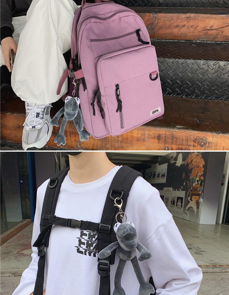 Www.elitedesignerbags.com Double-deck Waterproof Oxford Unisex Highschool  Collegiate Backpack Travel Multi-pocket Black Backpacks for teens