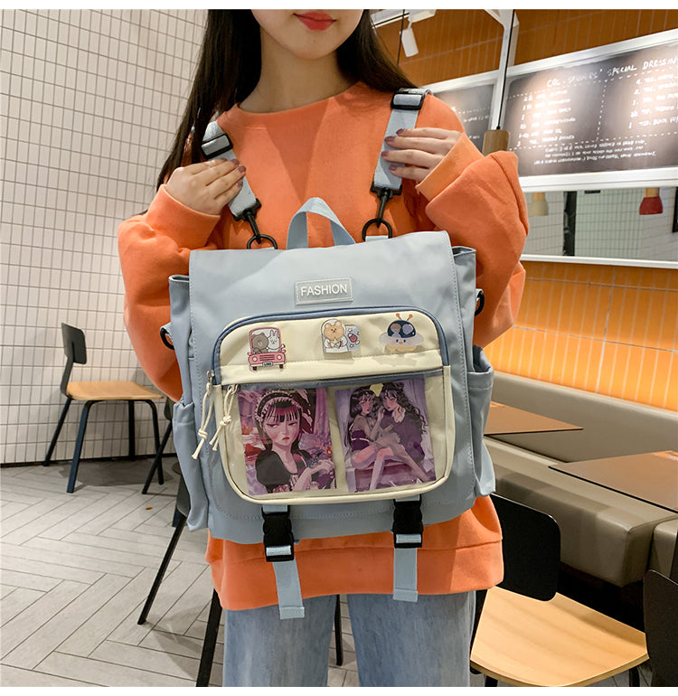 Gothslove Transparent Jelly Backpack Women Harajuku Cute School Bags for Teens Girls Dual-purpose Waterproof Travel Backpack