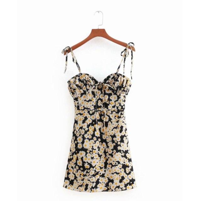 Daisy Print Dress – Aesthetic Clothes Store
