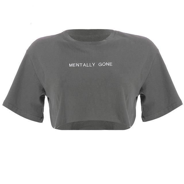 Mentally Gone Crop Top – Aesthetic Clothes Store