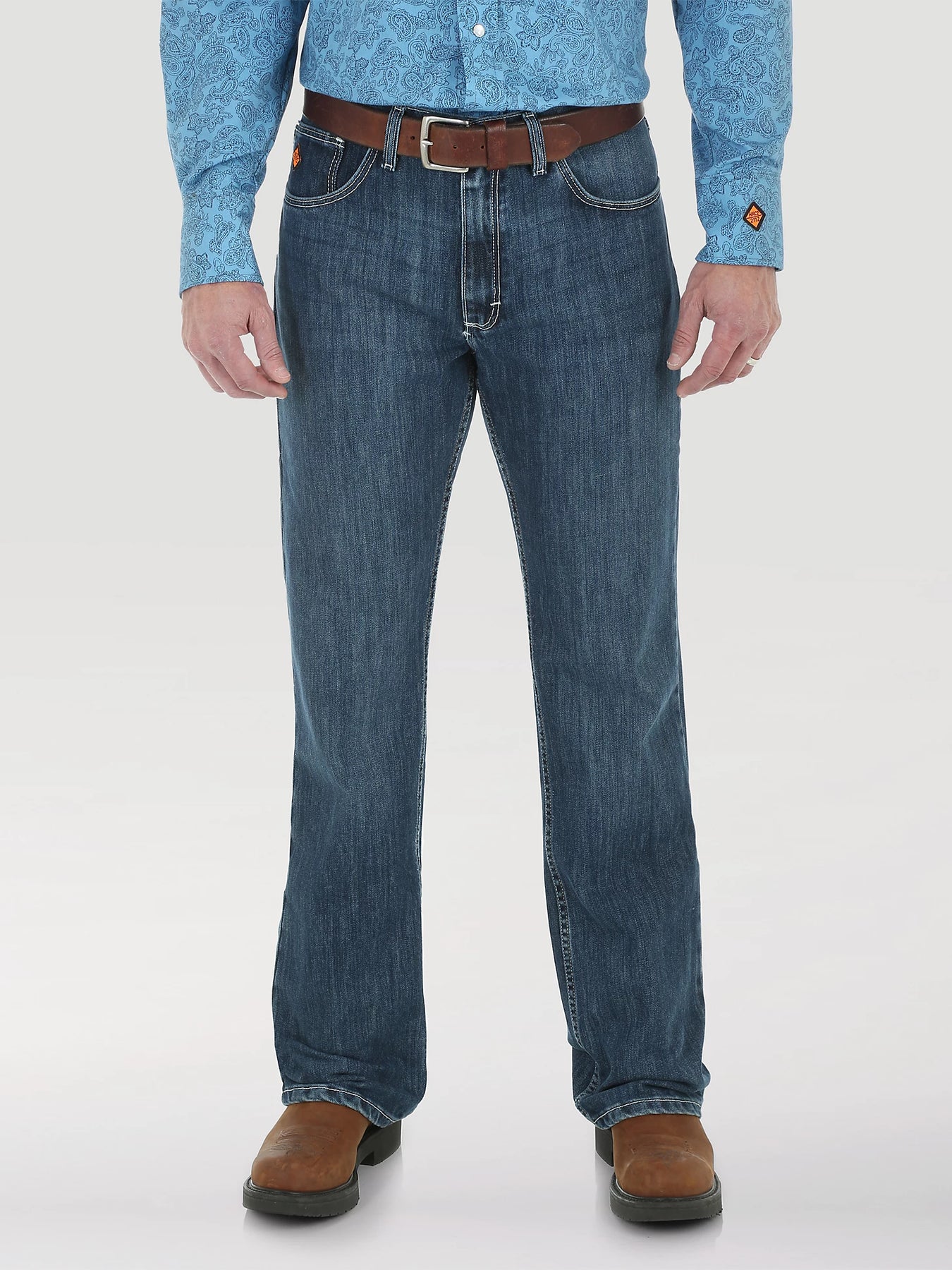 Wrangler® FR Flame Resistant Original Fit Jean in PREWASH