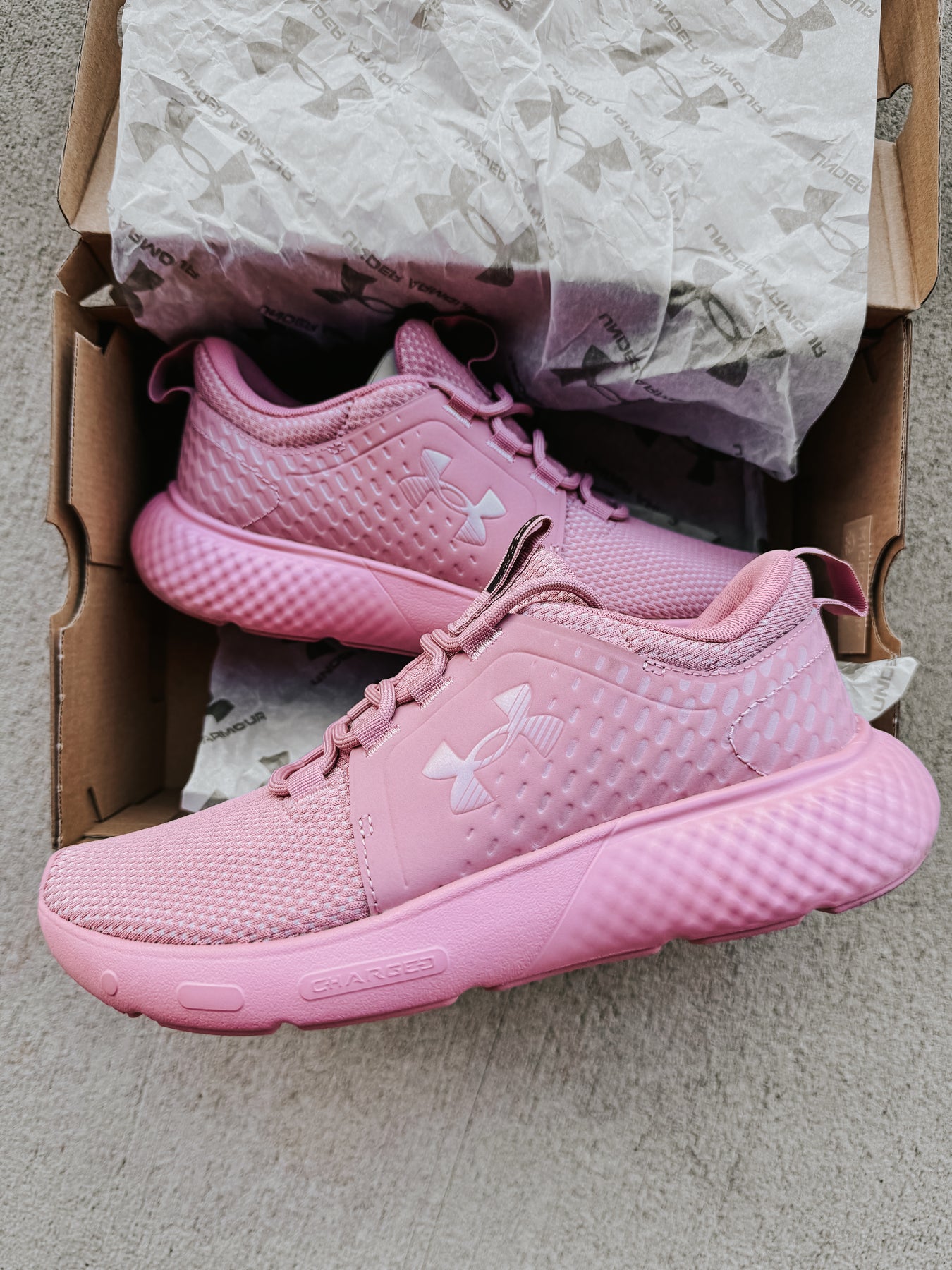 Women's Under Armour Charged Decoy Running Shoes - Pink Elixir