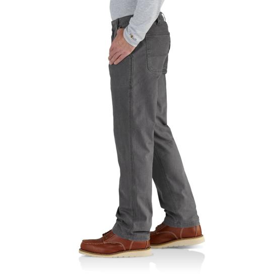 Men's Carhartt Rugged Flex Relaxed Fit Canvas Work Pants In Dark Khaki –  Boot Country