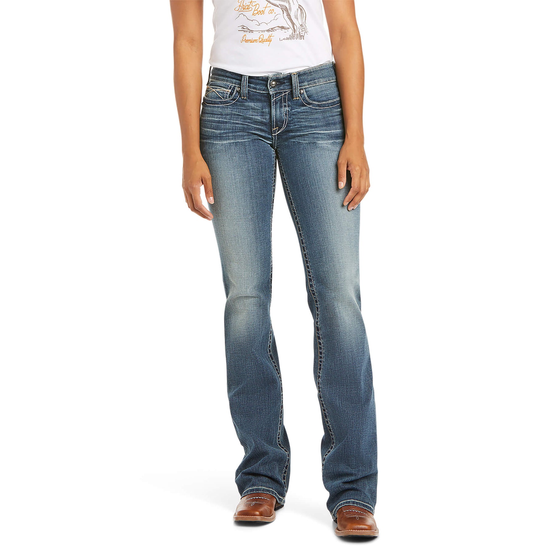 Product Name: Ariat Women's Rosy Whipstitch Boot Cut Jeans