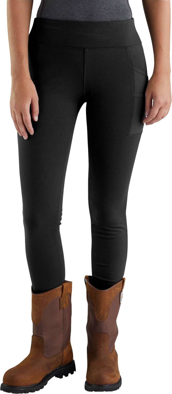 Carhartt Women's Large Tall Black Nylon/Spandex Force Fitted Midweight  Utility Legging Work Pant 102482-N04 - The Home Depot