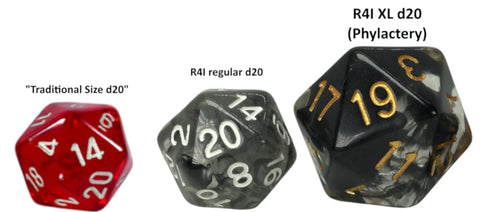 Role 4 Initiative d20 size comparison