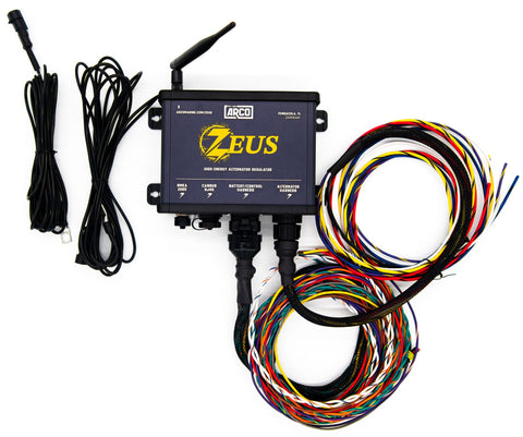 ARCO Zeus Bluetooth alternator regulator with harnesses and thermisters