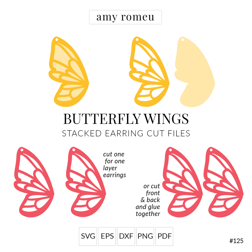 Butterfly Wing Svg File Amy Romeu