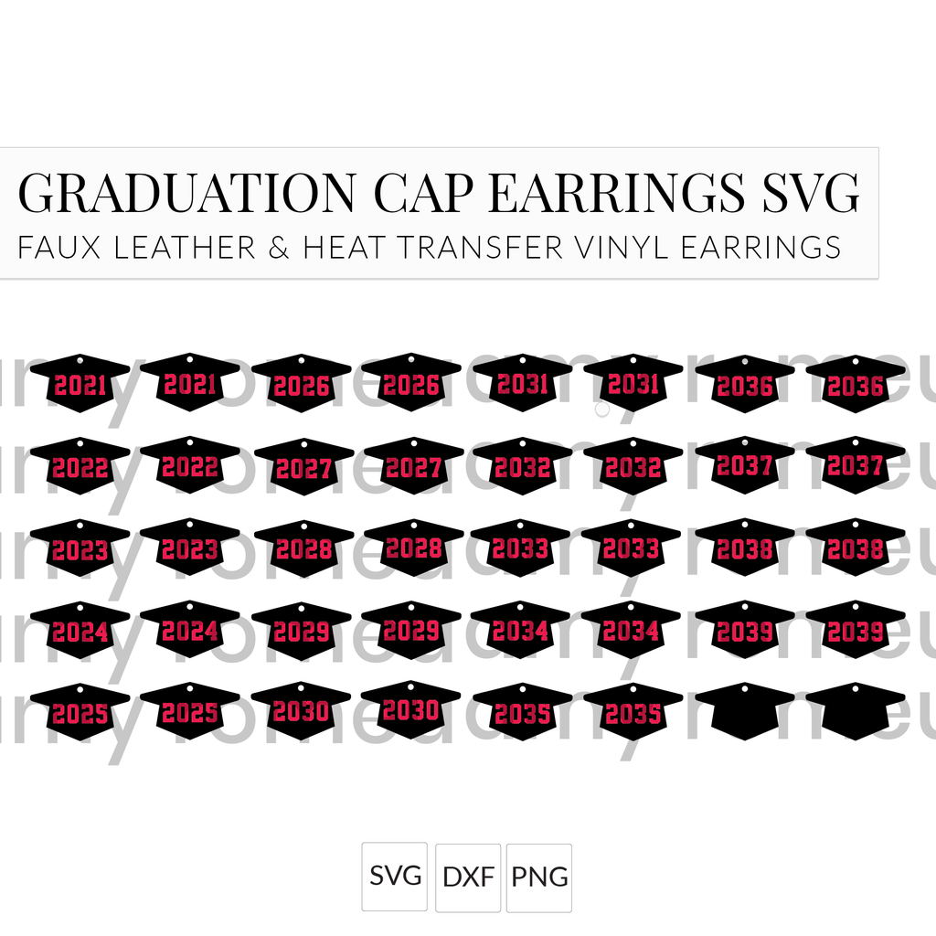 Download Graduation Cap Earrings SVG Bundle with Commercial Use ...