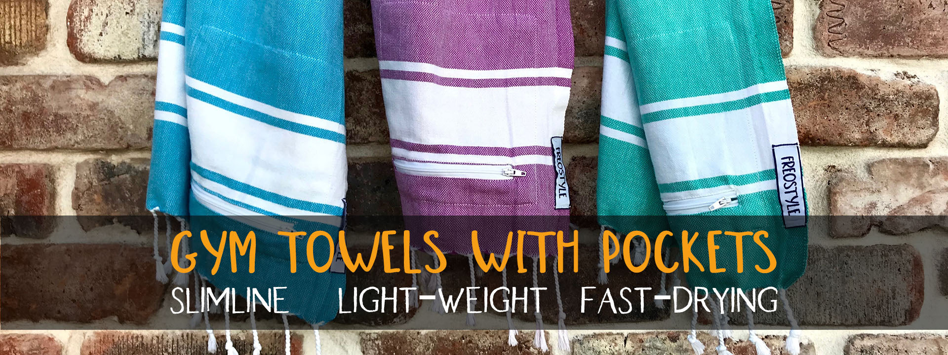 Freostyle Turkish Towel Gym Towels with Pockets
