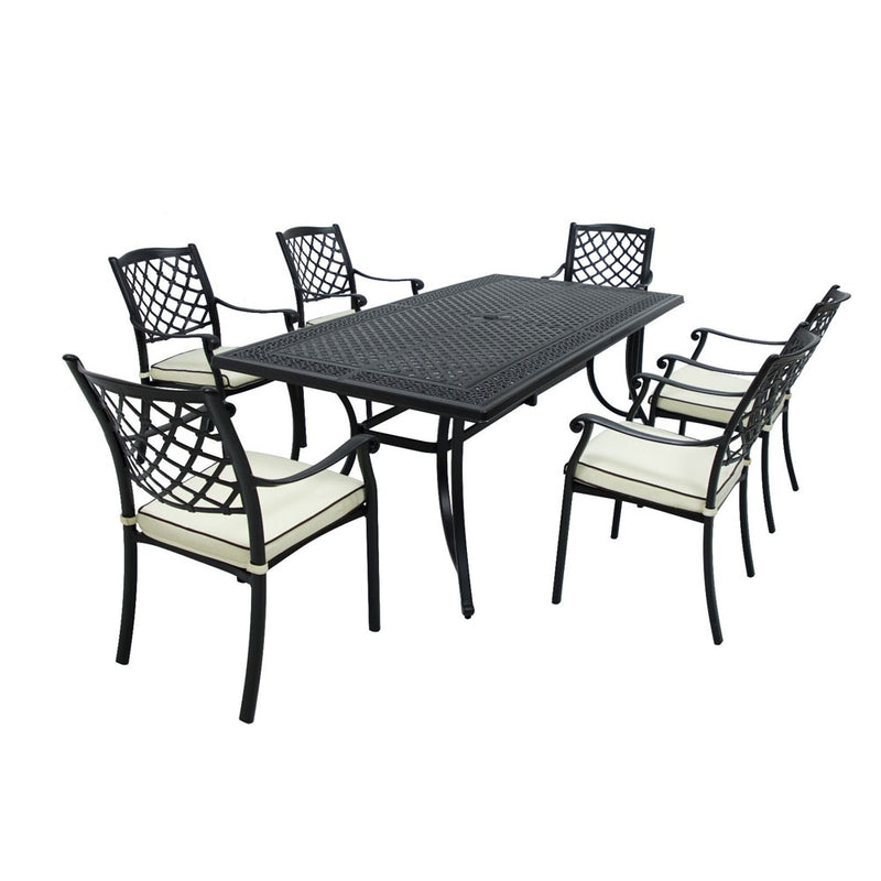 aluminium 7 piece outdoor setting