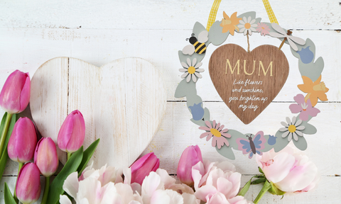 Mothers Day Wooden Wreath