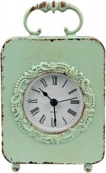 Originals rustic green carriage clock 