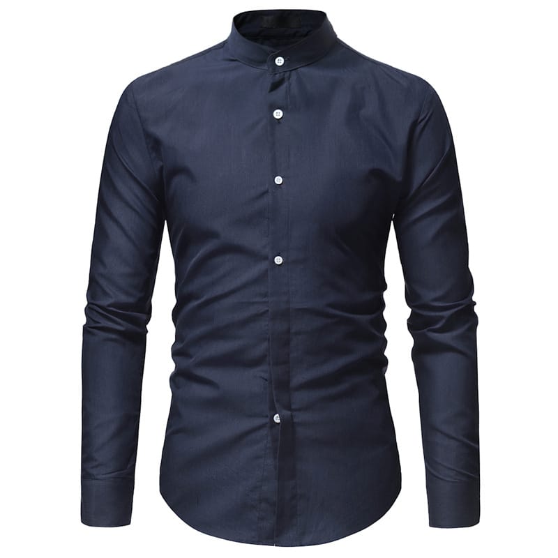 Men’s Casual Slim Long-sleeved Shirt