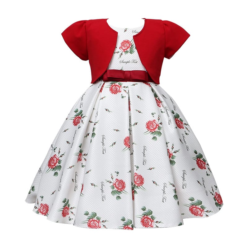 Robe à manches courtes pour fille délicatesse