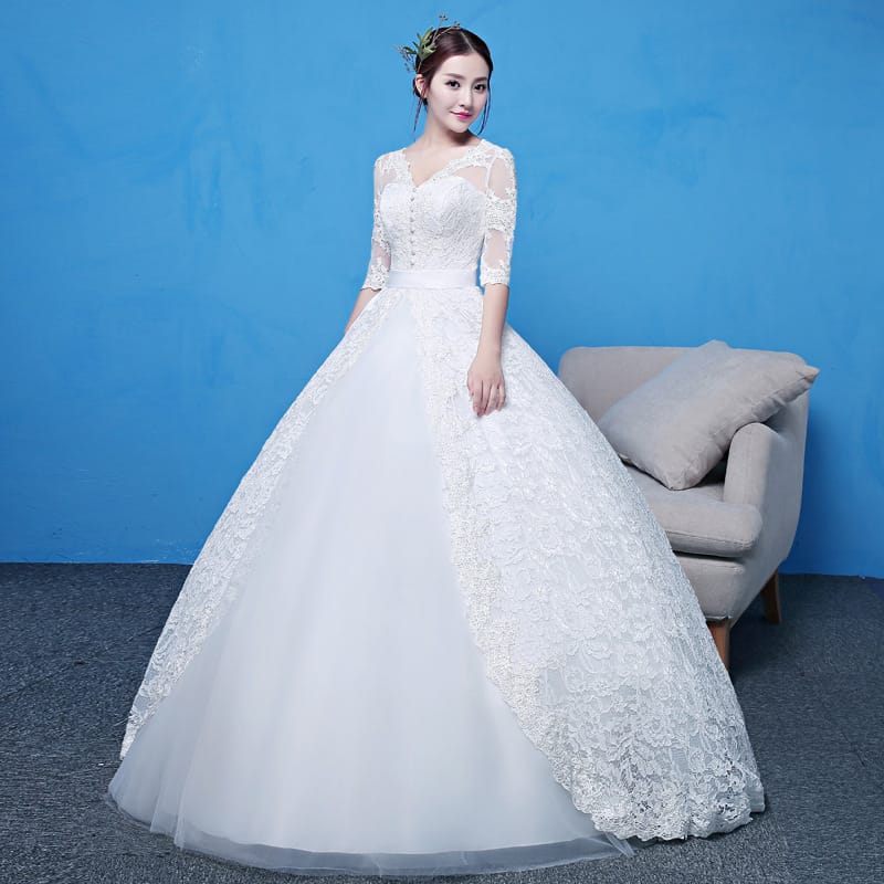 Robe de Mariée à Manche 3/4, Beautiful