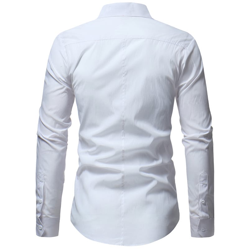 Men’s Casual Slim Long-sleeved Shirt
