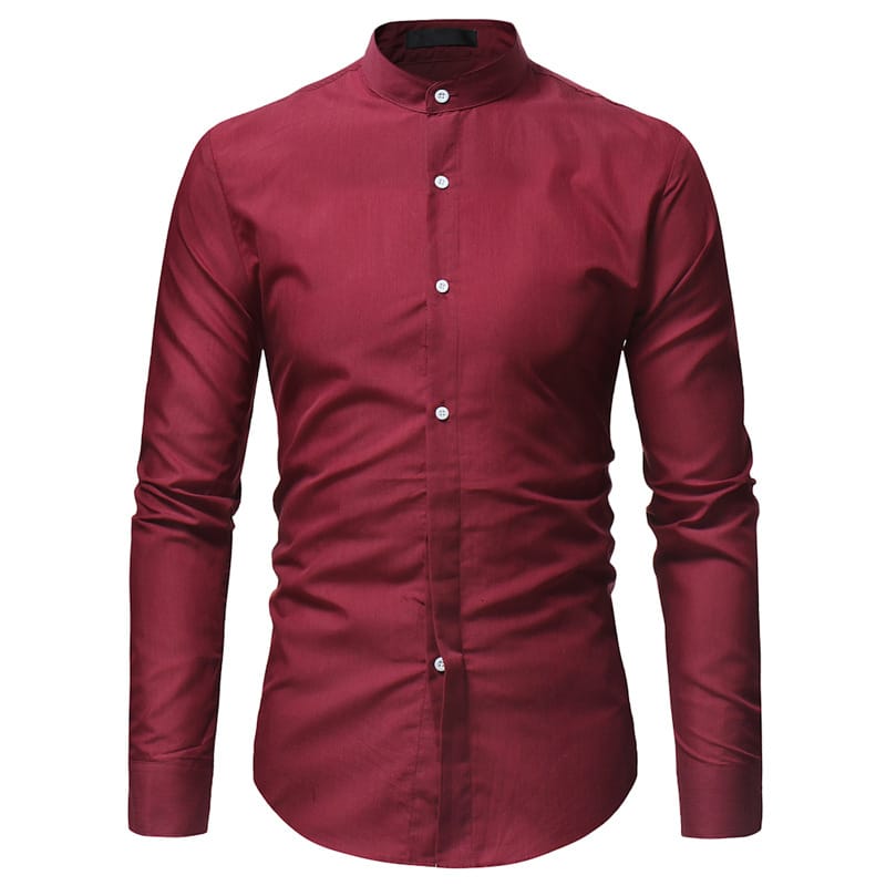 Men’s Casual Slim Long-sleeved Shirt