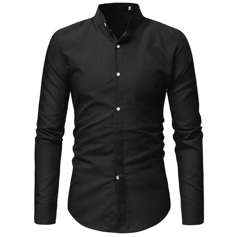 Men’s Casual Slim Long-sleeved Shirt