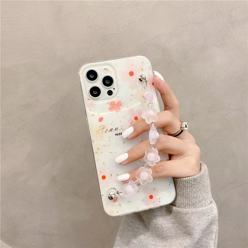 Premium Unique Plating Soft Case with Pop Socket & Bracelet for