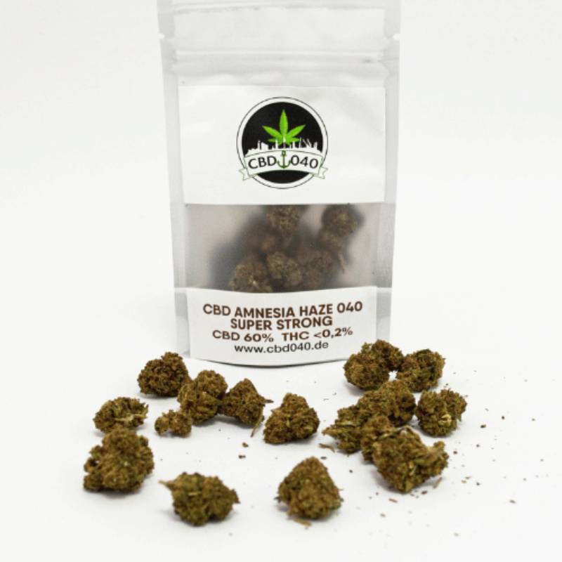 CBD Blüten in der Sorte Amnesia Haze Extra Strong, die beste Wahl wenn man mit dem Kiffen aufhören möchte