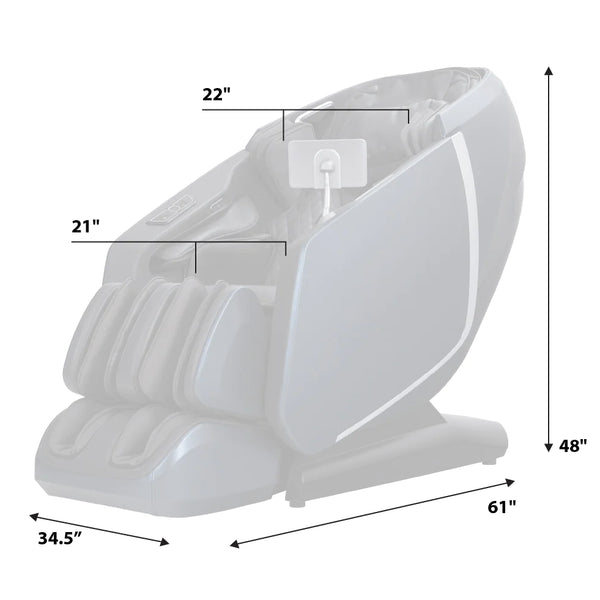 Osaki OS-HighPointe 4D Massage Chair Dimensions