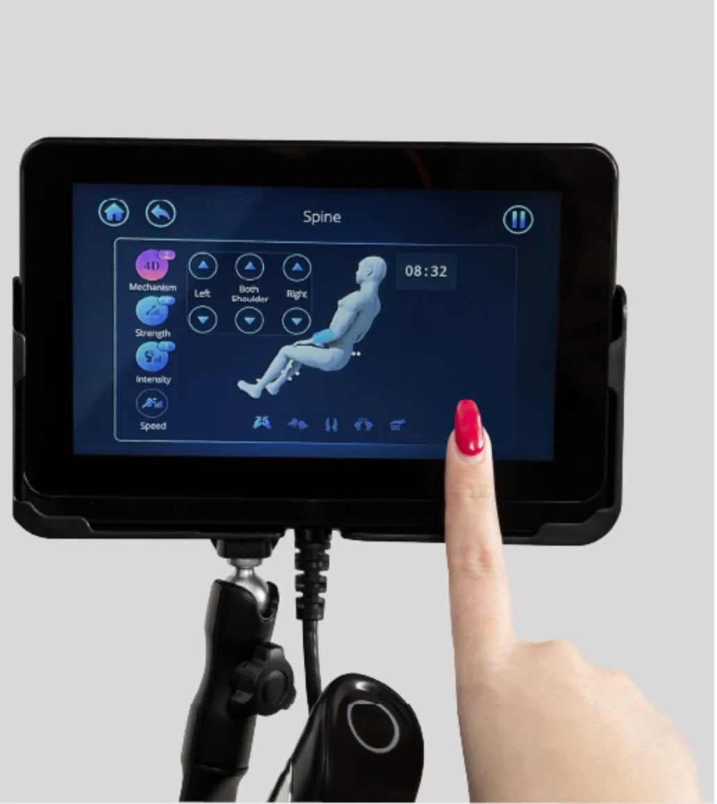 Touchscreen Controller The OP-Xrest 4D remote is now a touchscreen controller for straightforward navigation and adjustment settings. The swivel mount easily allows the touchscreen to be positioned at many angles.