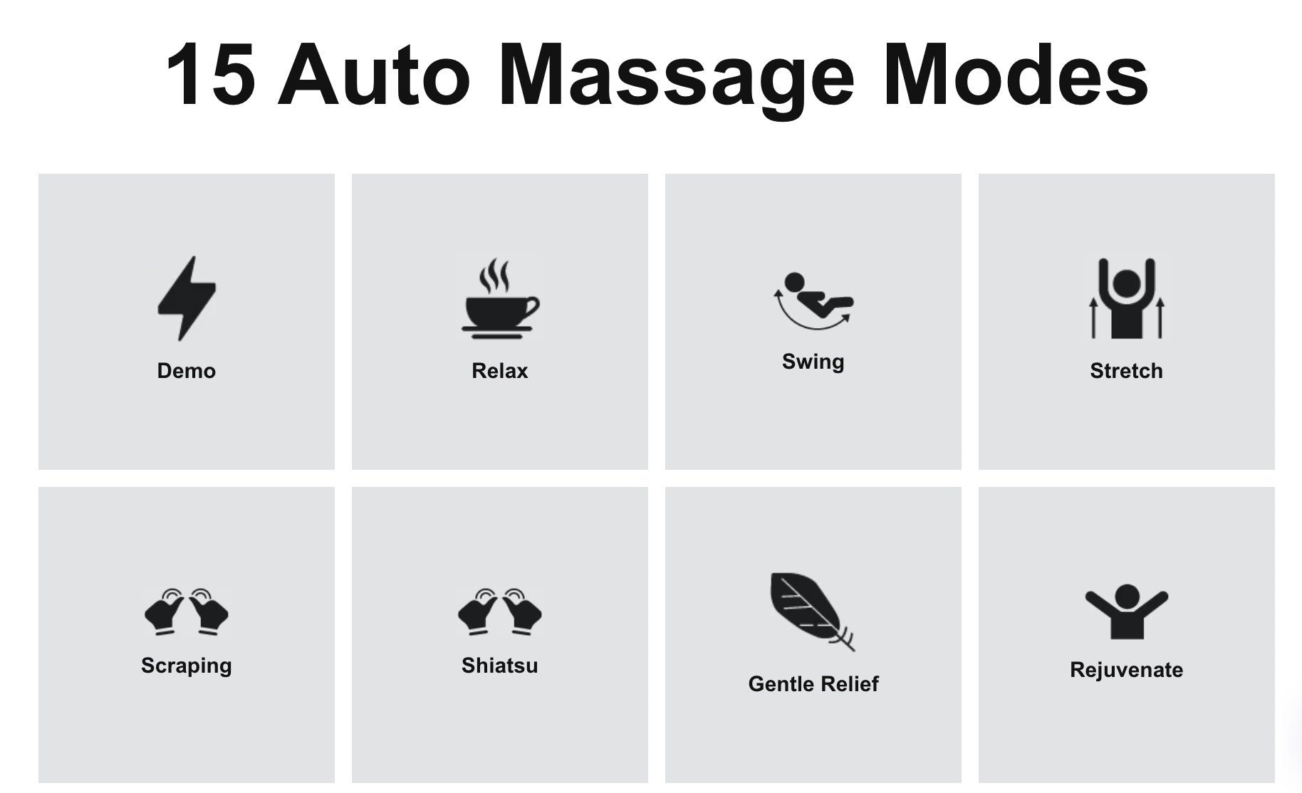 15 Auto Massage Modes