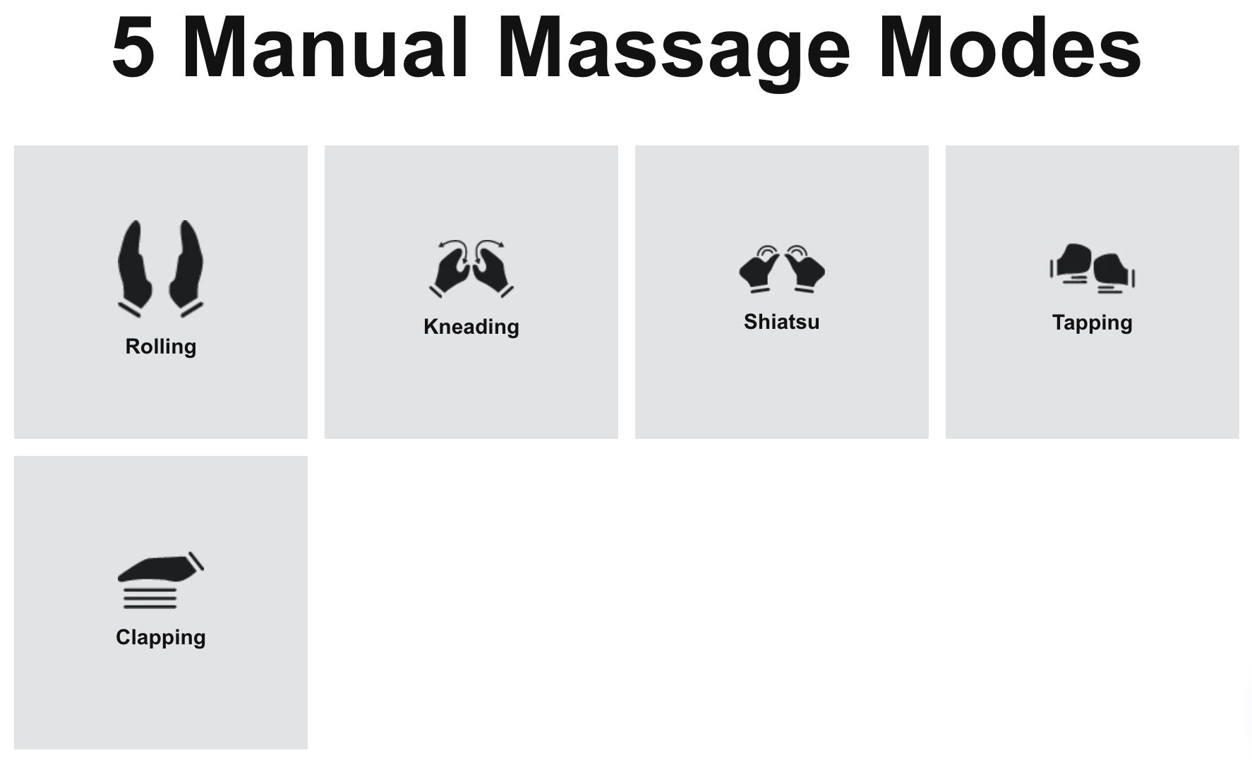 5 Manual Massage Modes