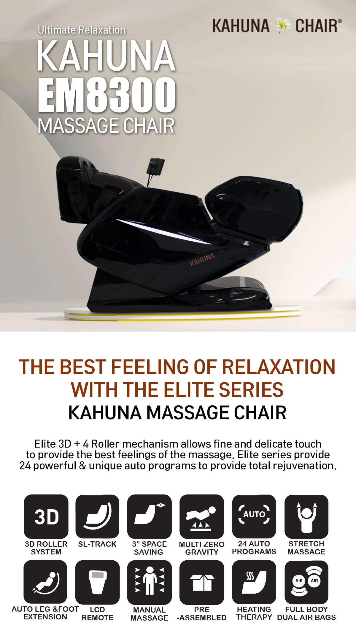 Kahuna EM-8300 3D Massage Chair