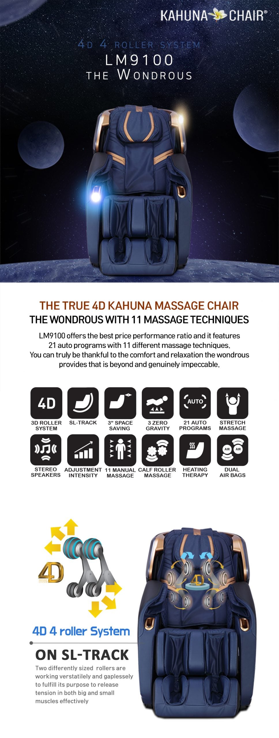 Kahuna LM-9100 4D Massage Chair