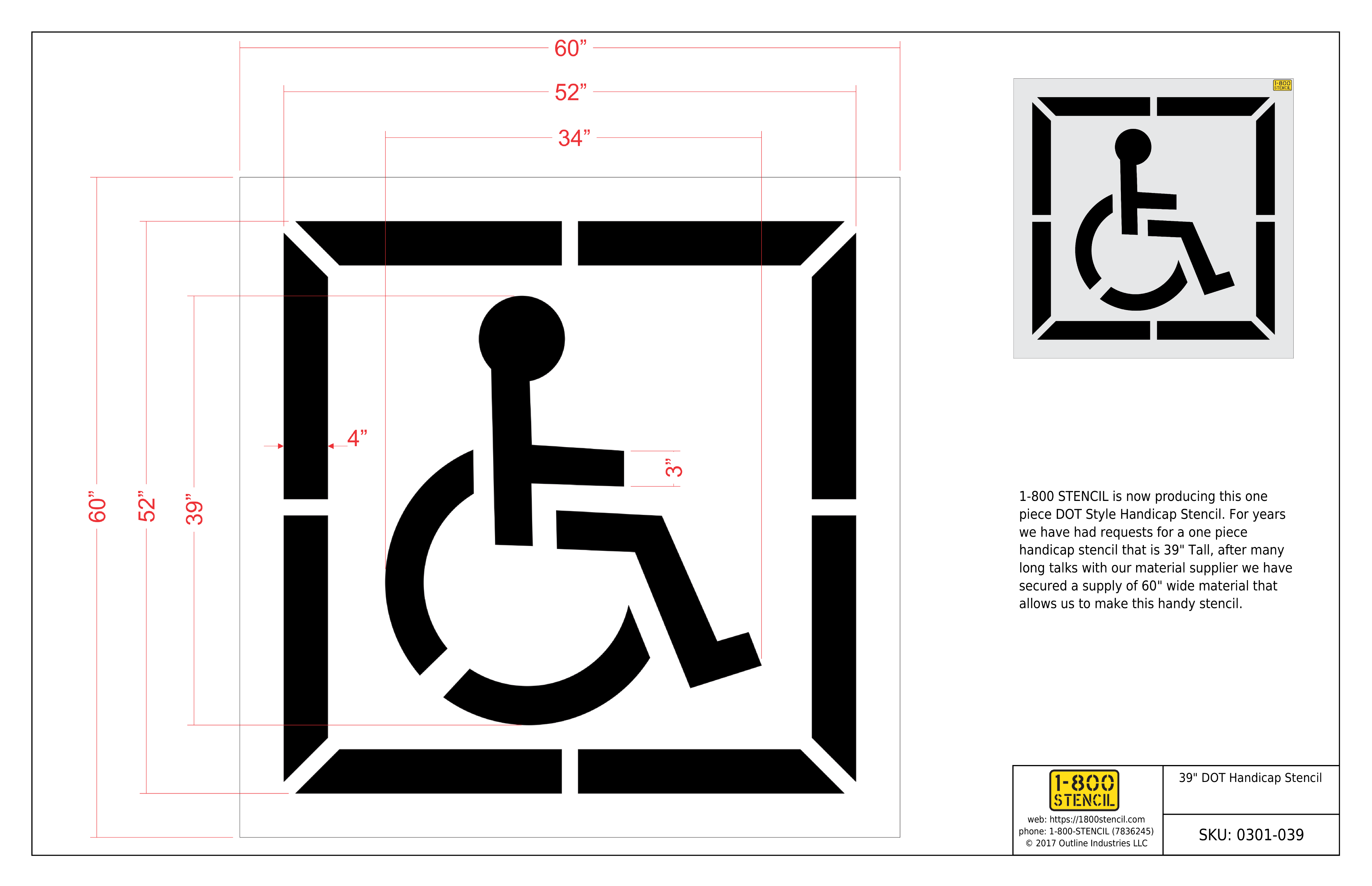 39 Dot Handicap Stencil 1 800 Stencil