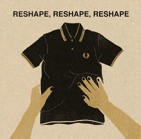 Fix the polo with your hands and reshape it.