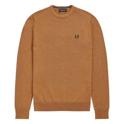Fred Perry Classic Crew Neck Jumper Caramel
