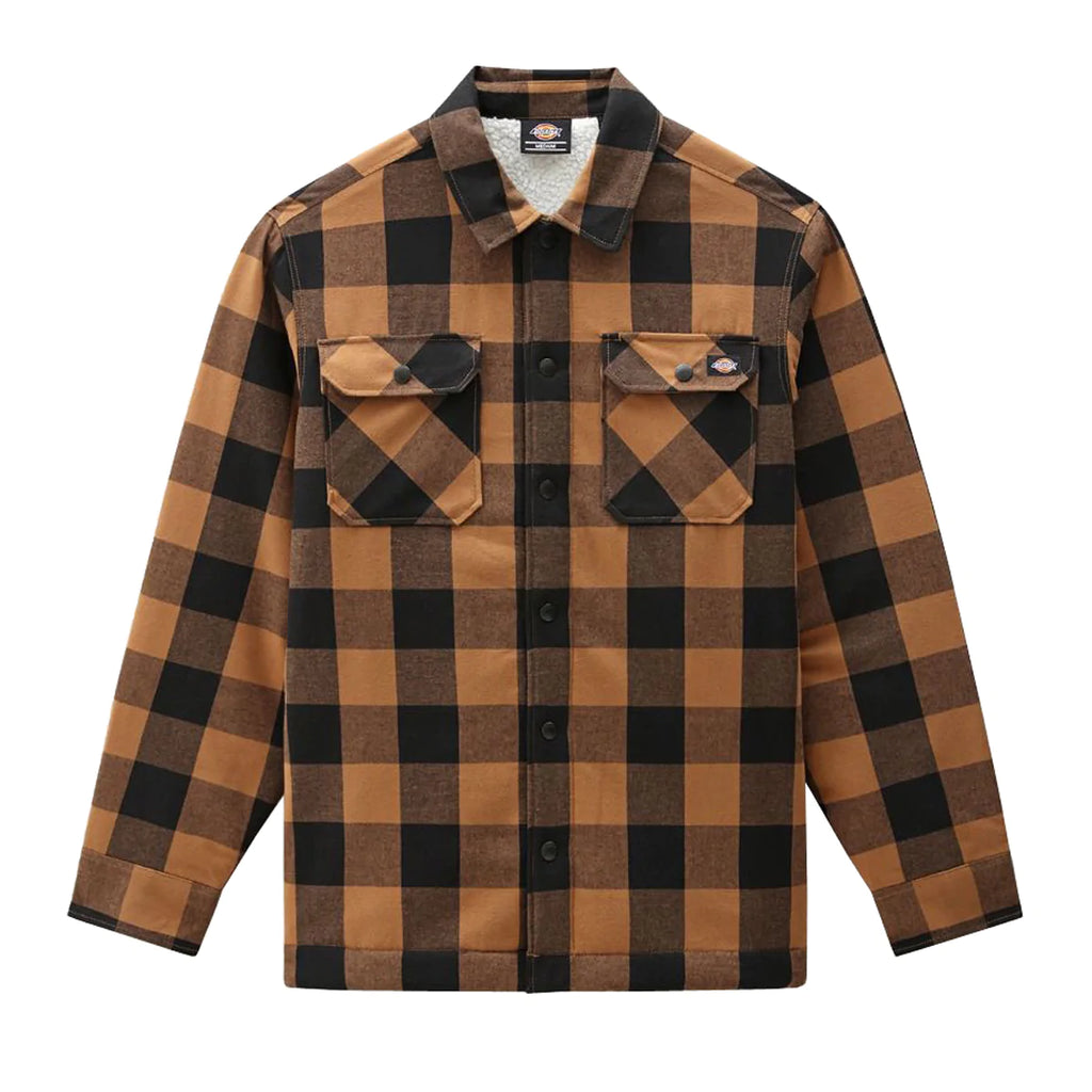 Dickies Sherpa Lined Sacramento Shirt Brown Duck