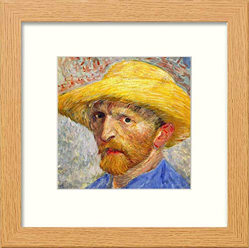 van gogh self portrait with straw hat