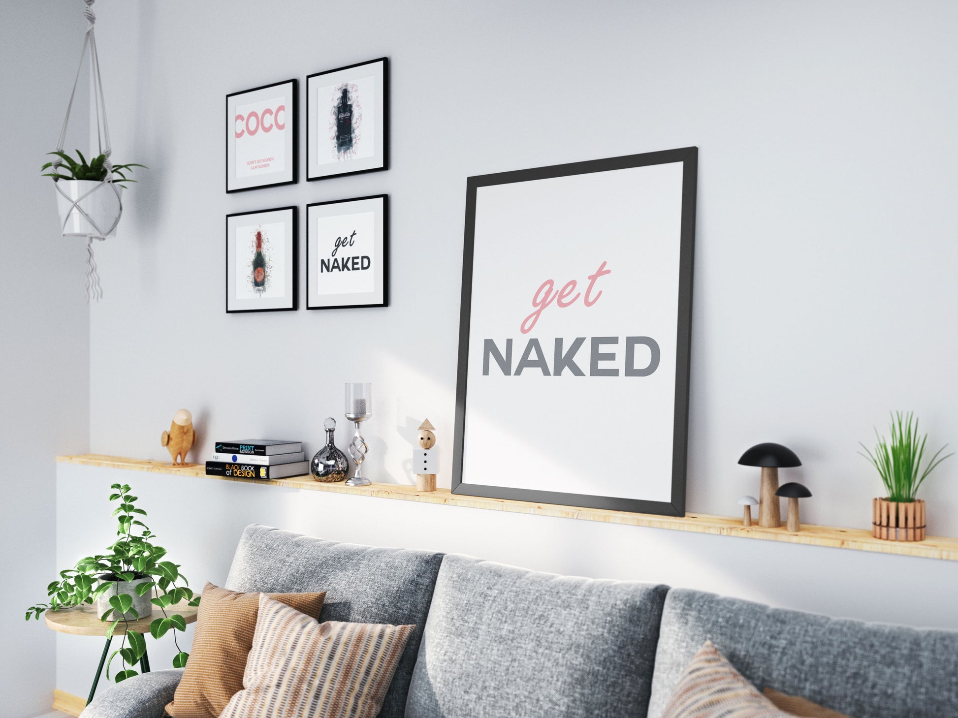 Get Naked Quote Print - LUMARTOS