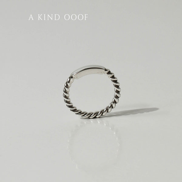 925 |Handcrafted| Modish Ring with Blank <br><font>Size 15</font>
