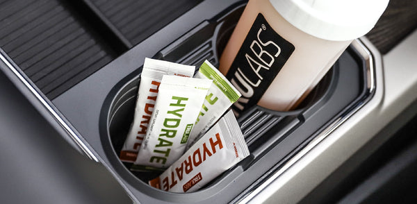 Stay hydrated while driving in the summer heat with TruLabs HYDRATE.