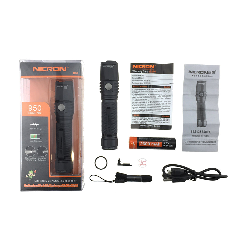 Nicron Flashlight Nicron B62 Flashlight Package Photo