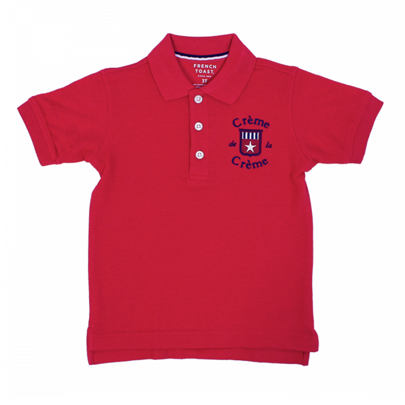 BOY'S SHORT SLEEVE POLO - RED – Touchstone Uniform Shoppe (Creme)