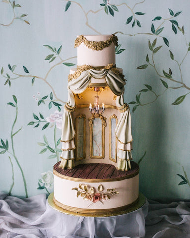 MY BAKER Top 25 Inspirational Baker Awards - @winifredkristecake - A tiered cake with an entire interior section to look like the ballroom from Beauty and the Beast